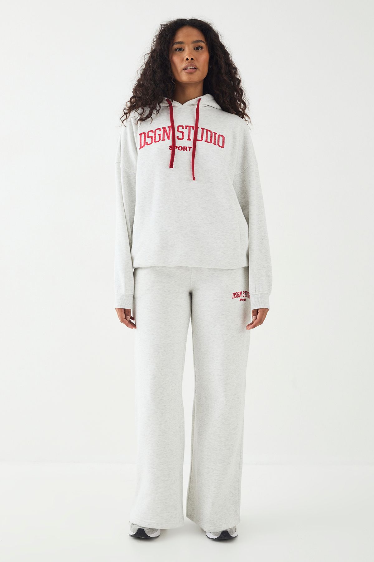 DSGN Studio DSGN Studio Embroidered Straight Leg Jogger Ash Grey image 5