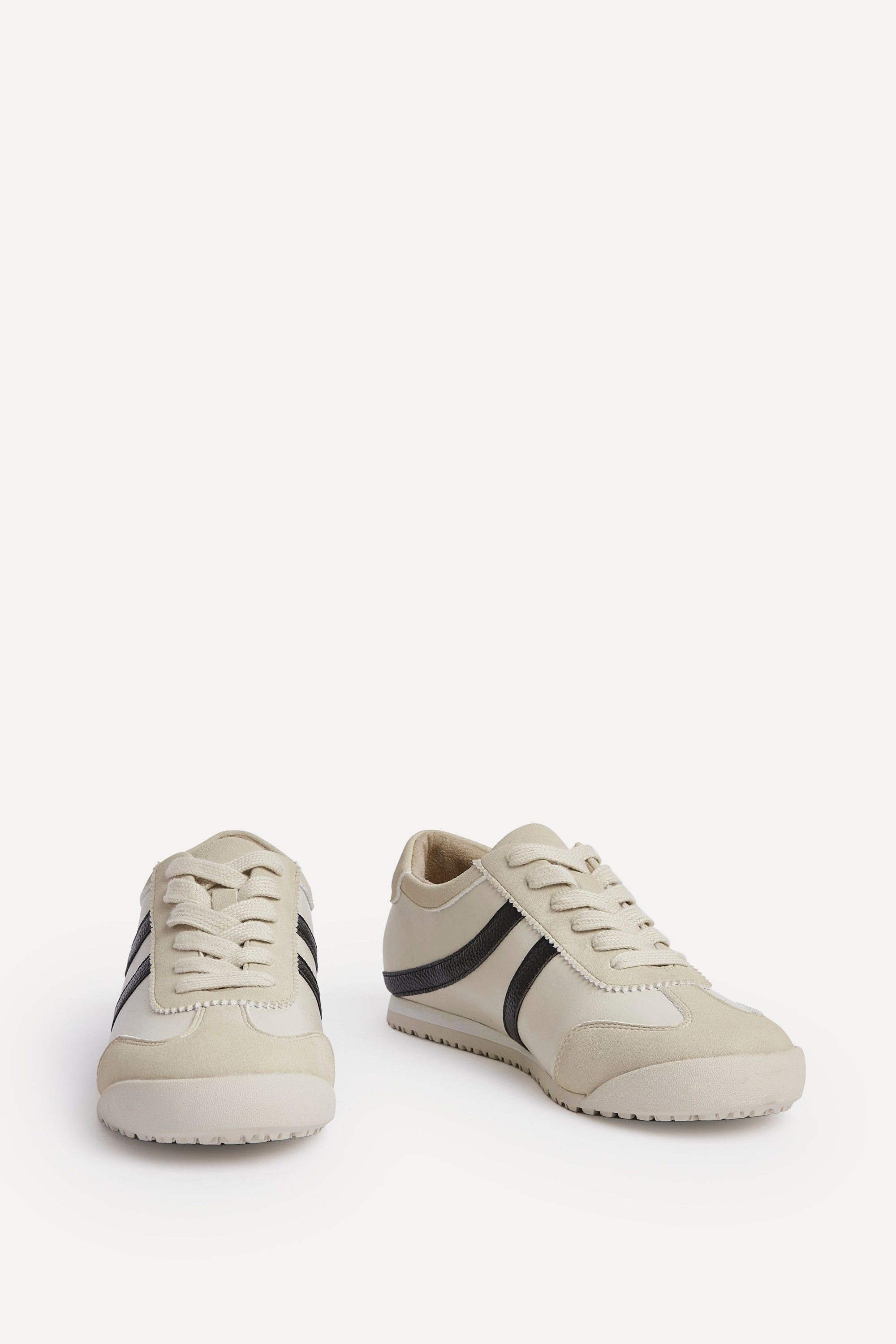 Linzi Strike Beige Retro Style Trainers image 3