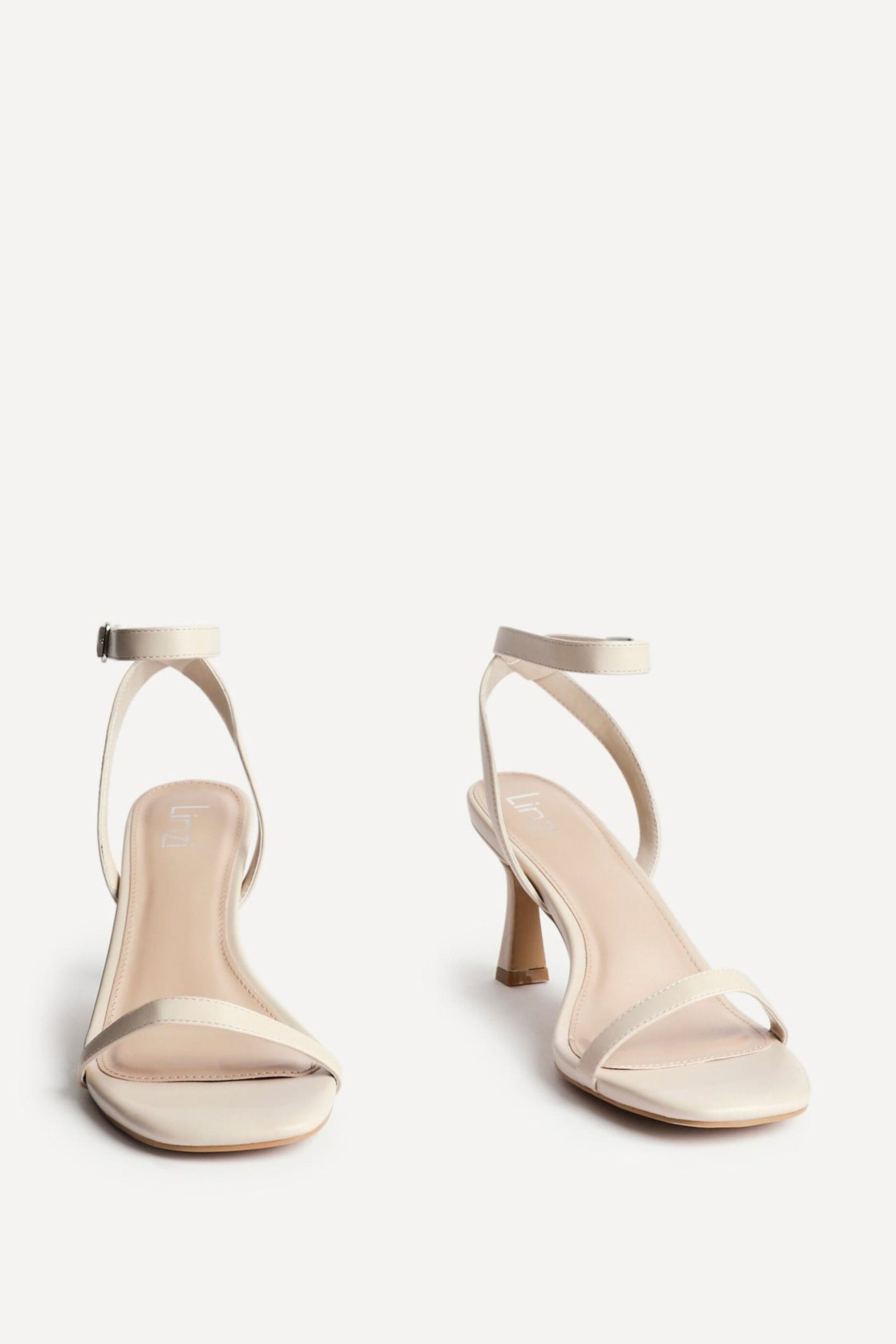 Linzi Elevate Nude Faux Leather Barely There Stiletto Heeled Sandals image 3