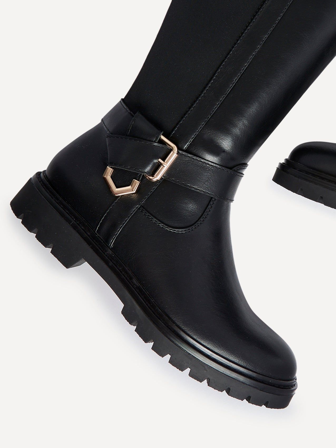 Linzi Regent Black Faux Leather High Leg Boot image 4