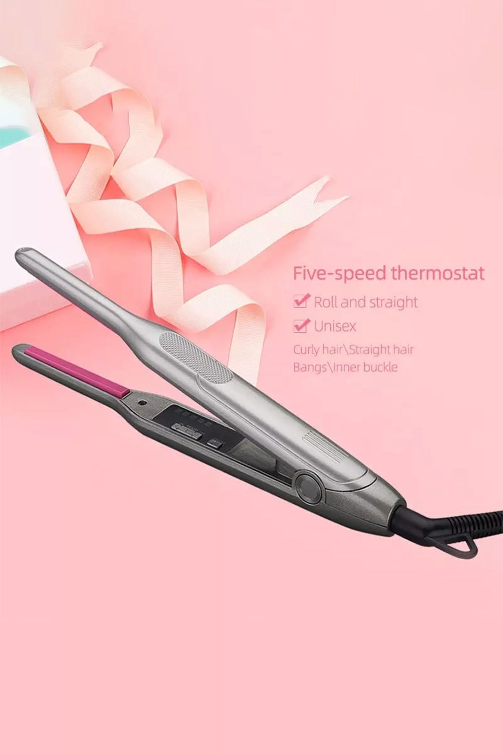 Living and Home 2 in 1 Hair Straightener and Curler LCD Temperature Control Dual Voltage Auto Shut Off,Professional Hair Straightener and Curler image 7