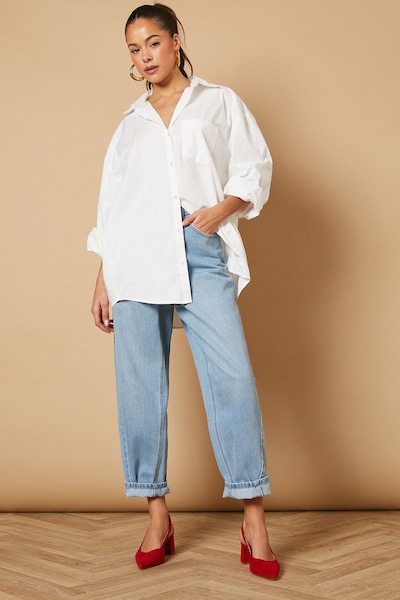 Oasis Enrya Faux Suede Slingback Low Block Heel Shoes Red