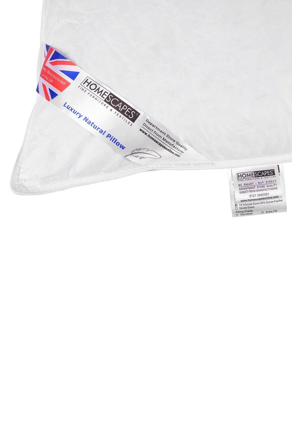 Homescapes Goose Feather and Down King Size Pillow Pair image 4