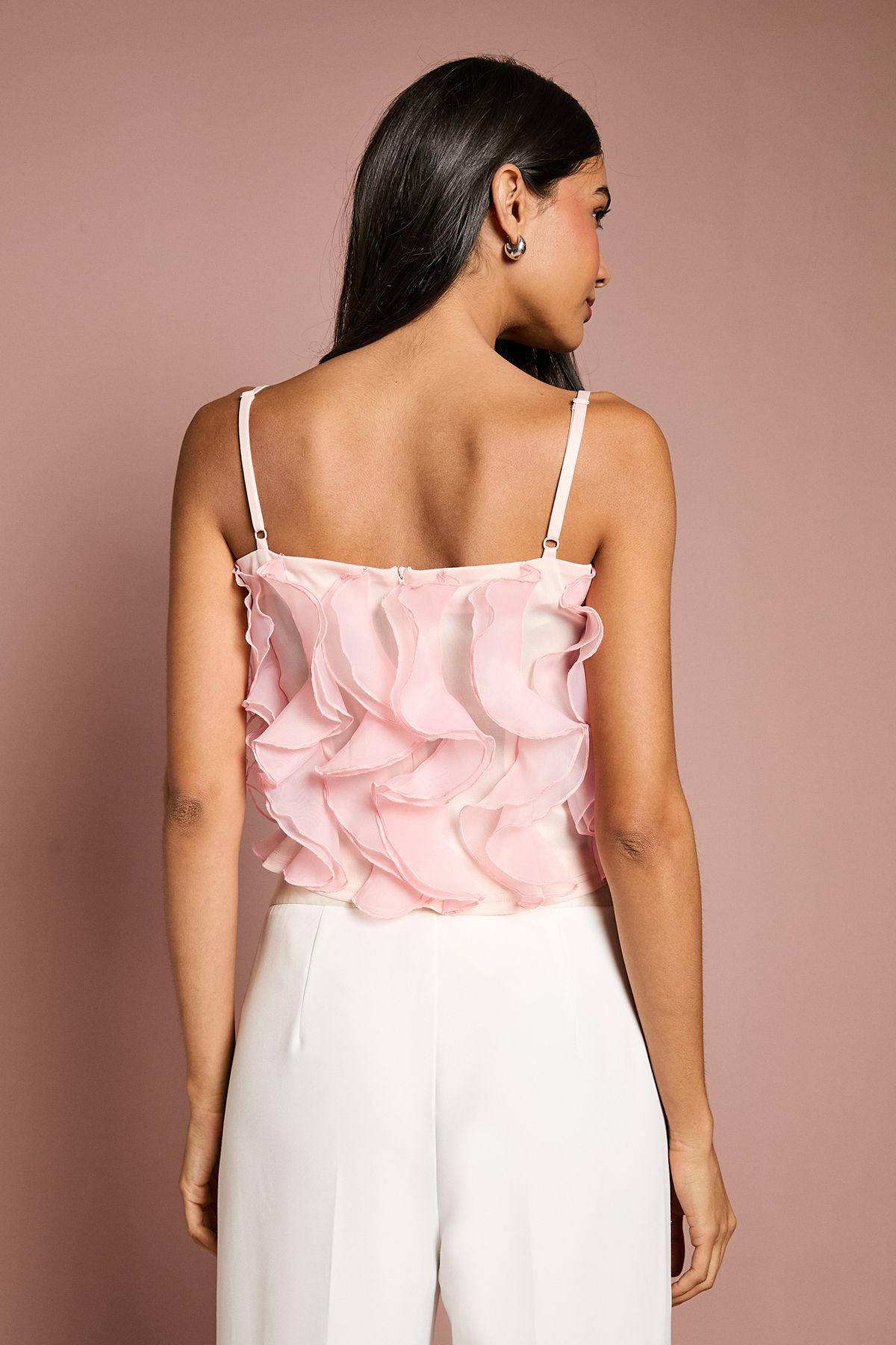Coast Strapless Frill Cami Blush image 3