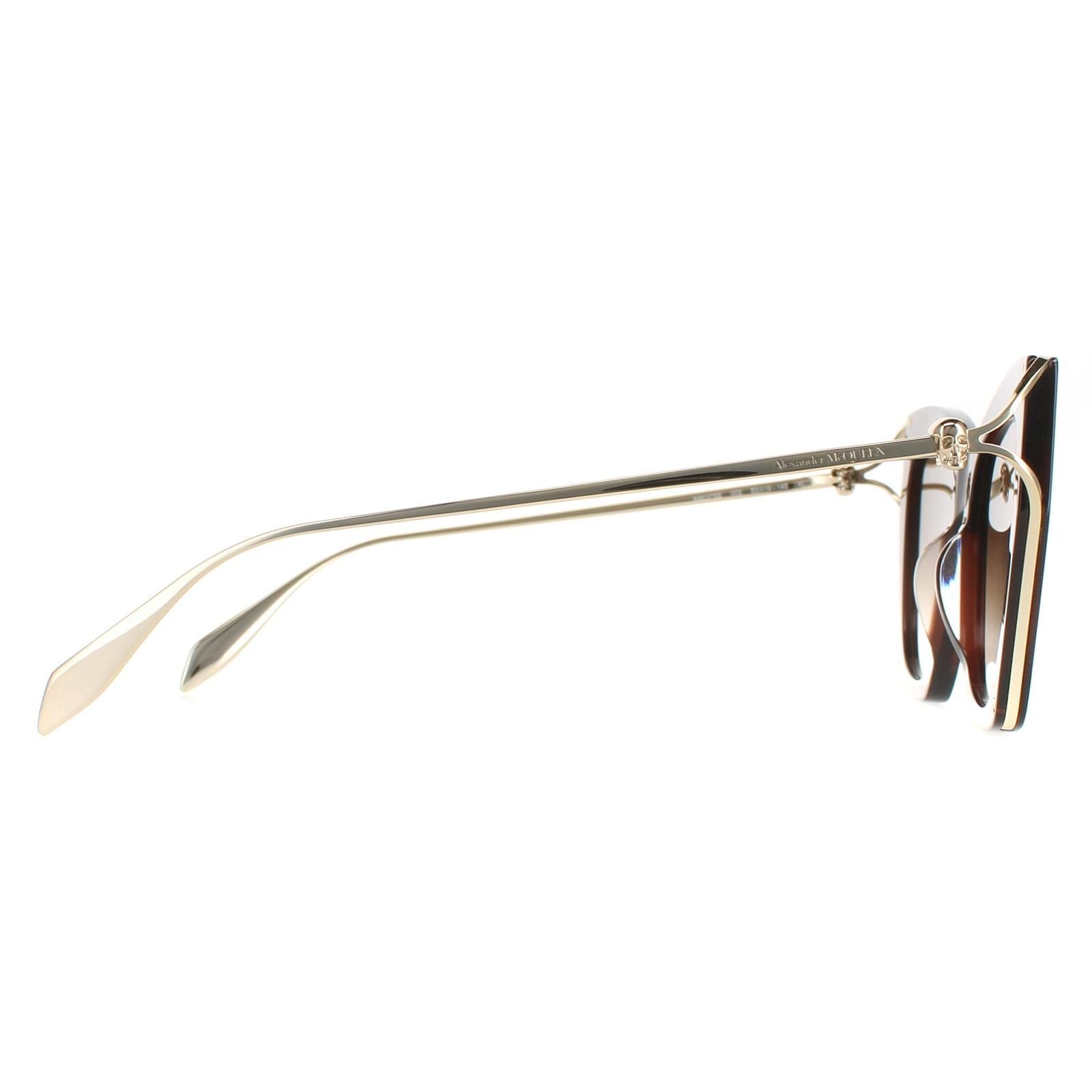 Alexander McQueen Cat Eye Womens Brown Gold Brown Gradient AM0375S image 4
