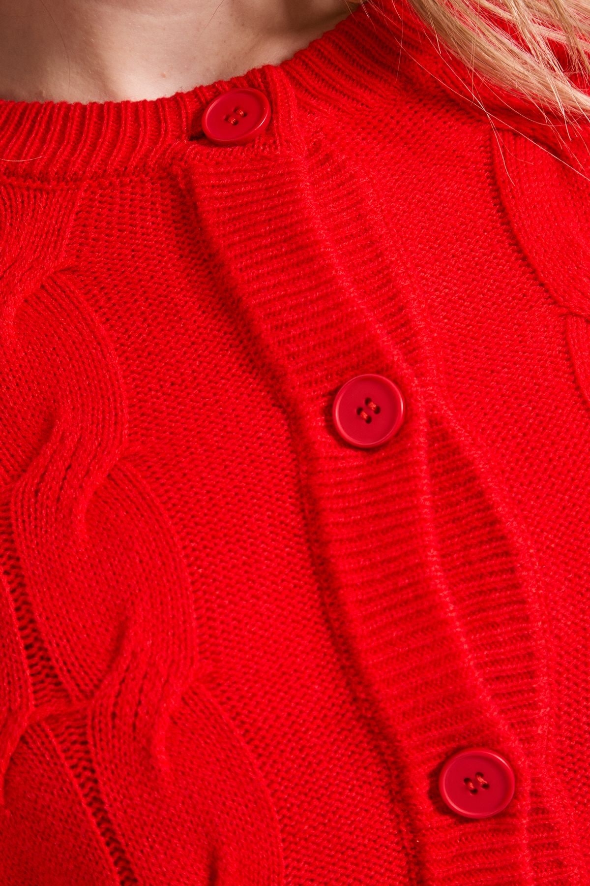 Dorothy Perkins Cable Detail Knit Cardigan Red image 5