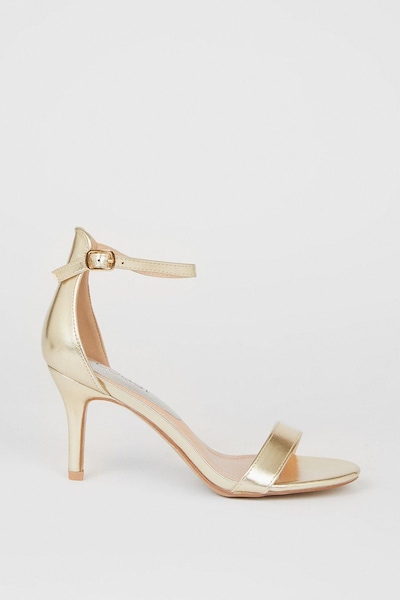 Coast Trinnie Barely There Stiletto Heeled Sandals Gold
