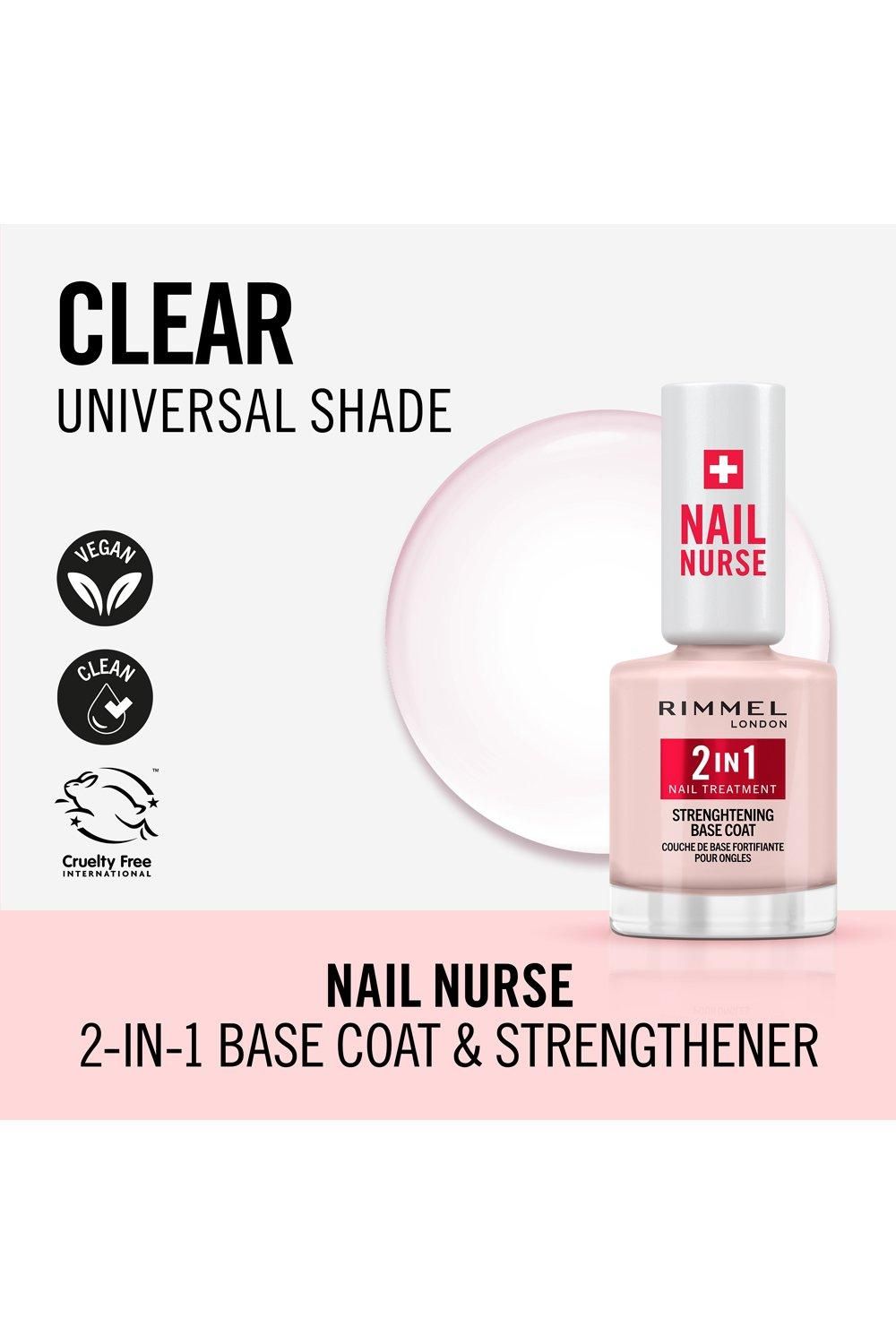 Rimmel London Nail Nurse 2 in 1 Base Coat & Strengthener Multi image 4
