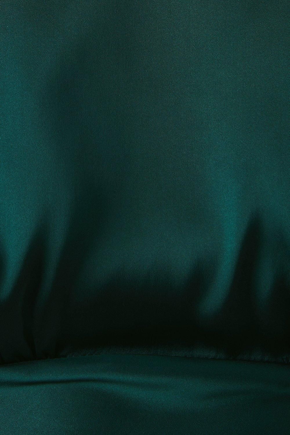 Coast Long Sleeve Flute Hem Satin Bridesmaid Dress Emerald image 5