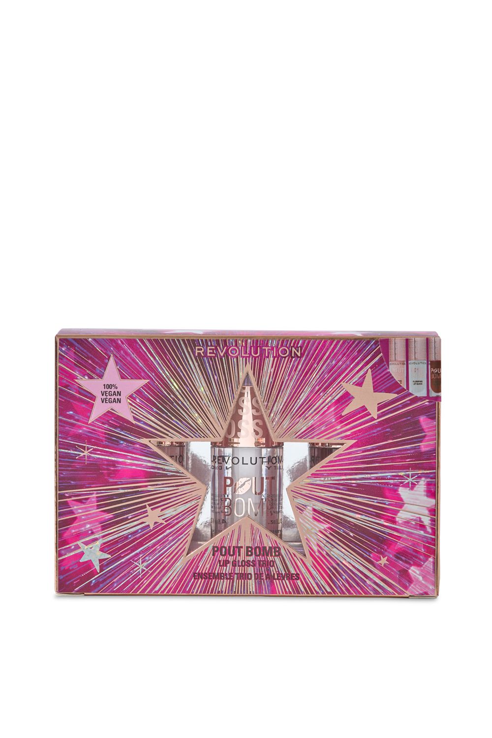 Revolution Pout Bomb Plumping Lip Gloss Trio Gift Set Multi image 1