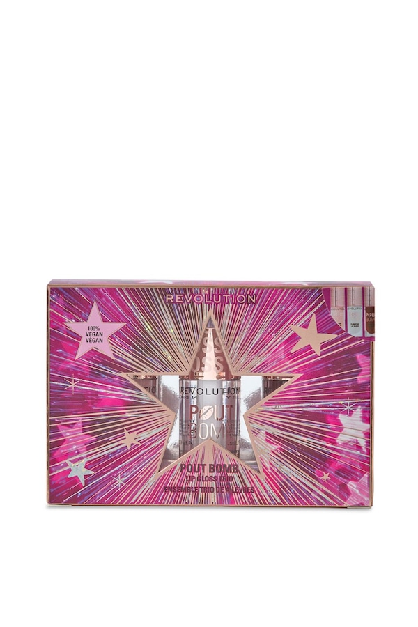 Revolution Pout Bomb Plumping Lip Gloss Trio Gift Set Multi