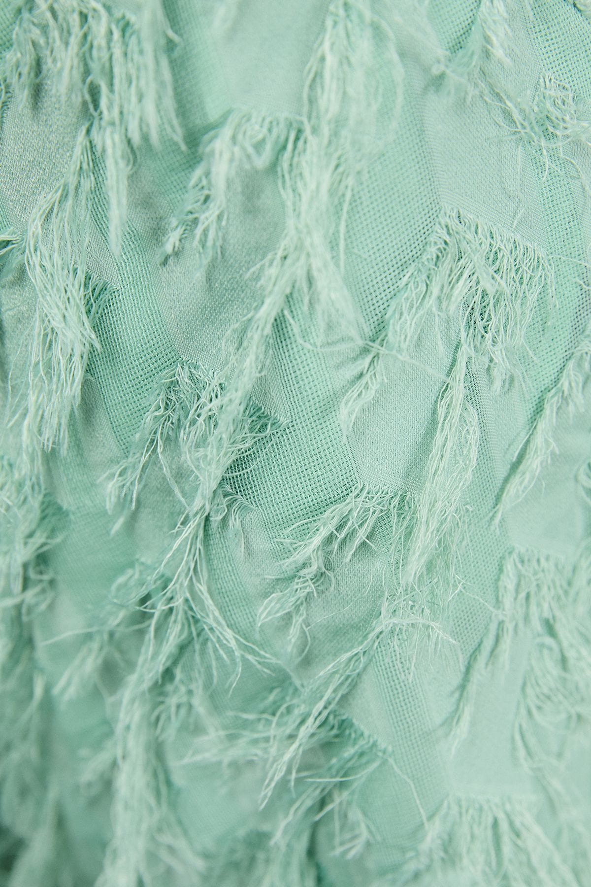 Warehouse Fluffy High Waisted Wide Leg Trouser Pale Green image 5