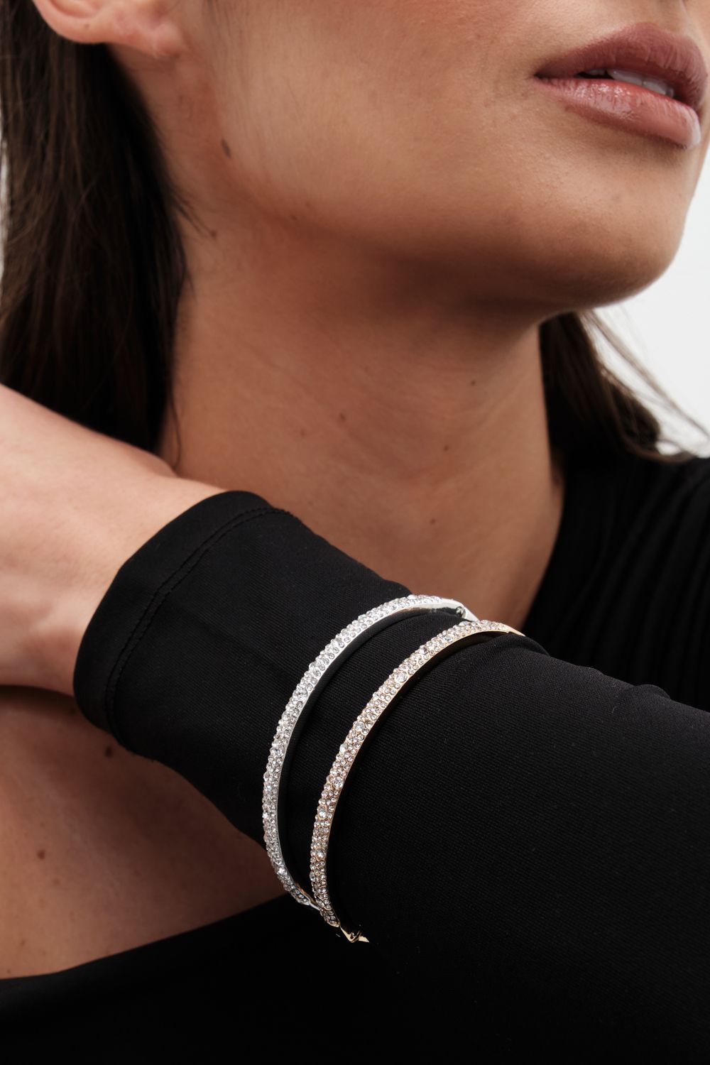 Jon Richard Jon Richard Gold Plate Pave Bangle image 6