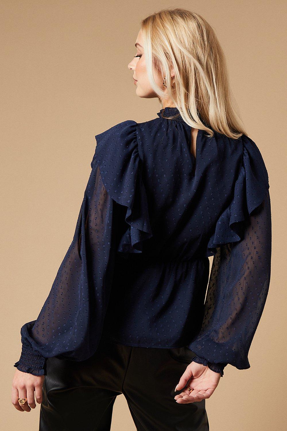 Oasis Embroidered Dobby Chiffon Blouse image 3