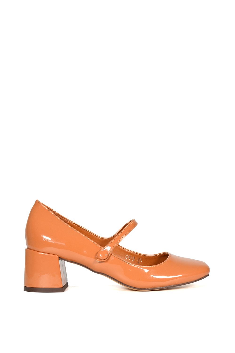 XY London 'Leneka' Mary Jane Low Block Heel Court Shoes