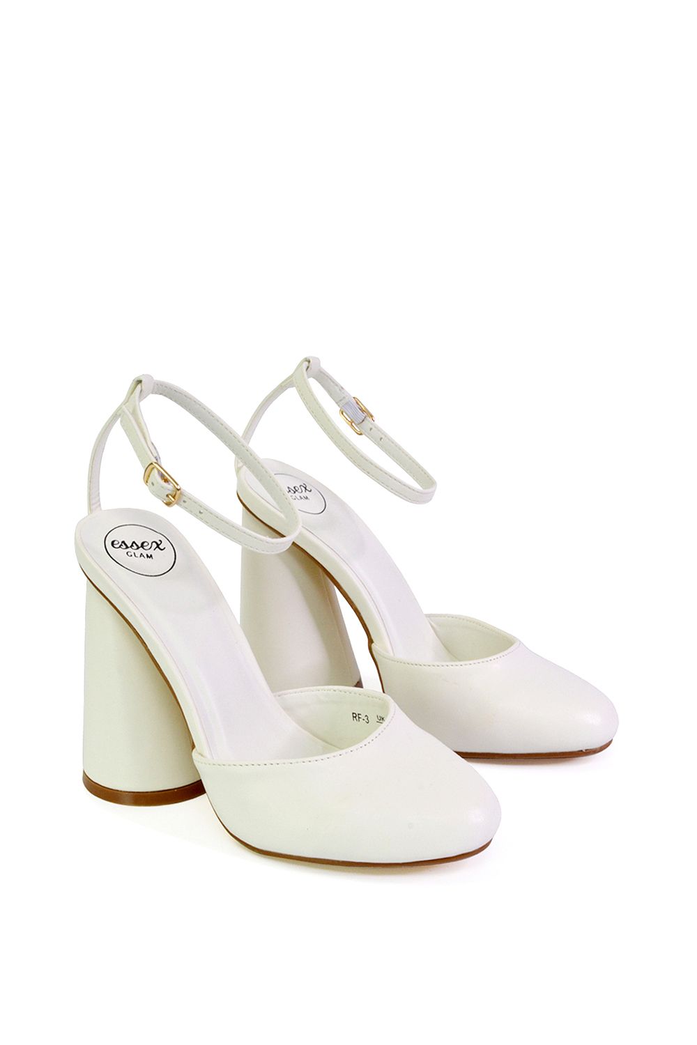 XY London 'Ekin' Ankle Strap Statement Cylinder Block Heel image 5