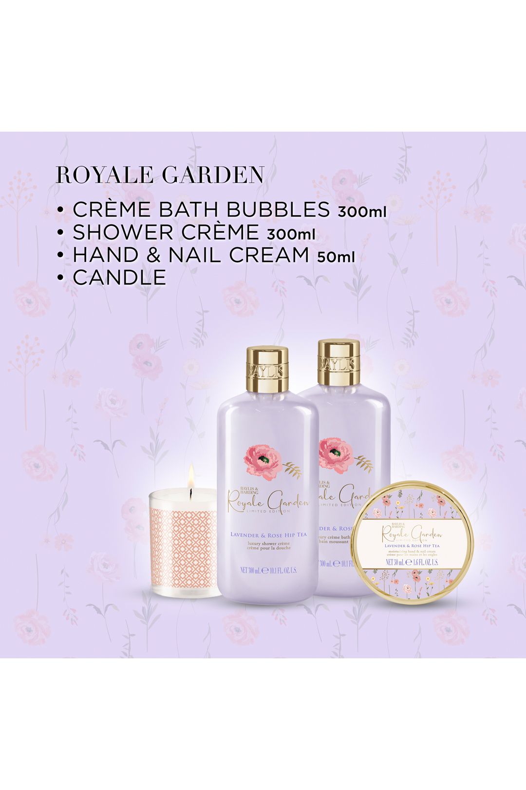 Baylis & Harding Royale Garden Gift Wrapped Candlelit Gift Set Multi image 4