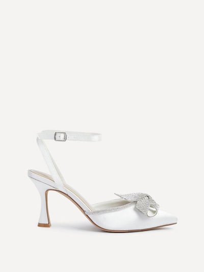 Linzi Angela Ivory Satin Diamante Bow Detail Court Heel