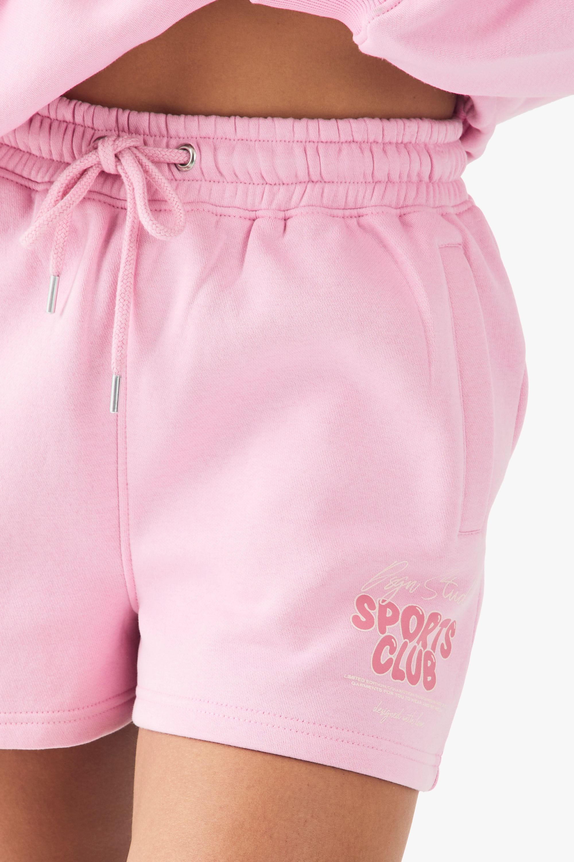 DSGN Studio DSGN Studio Sports Club Bubble Print Sweat Short Pink image 4