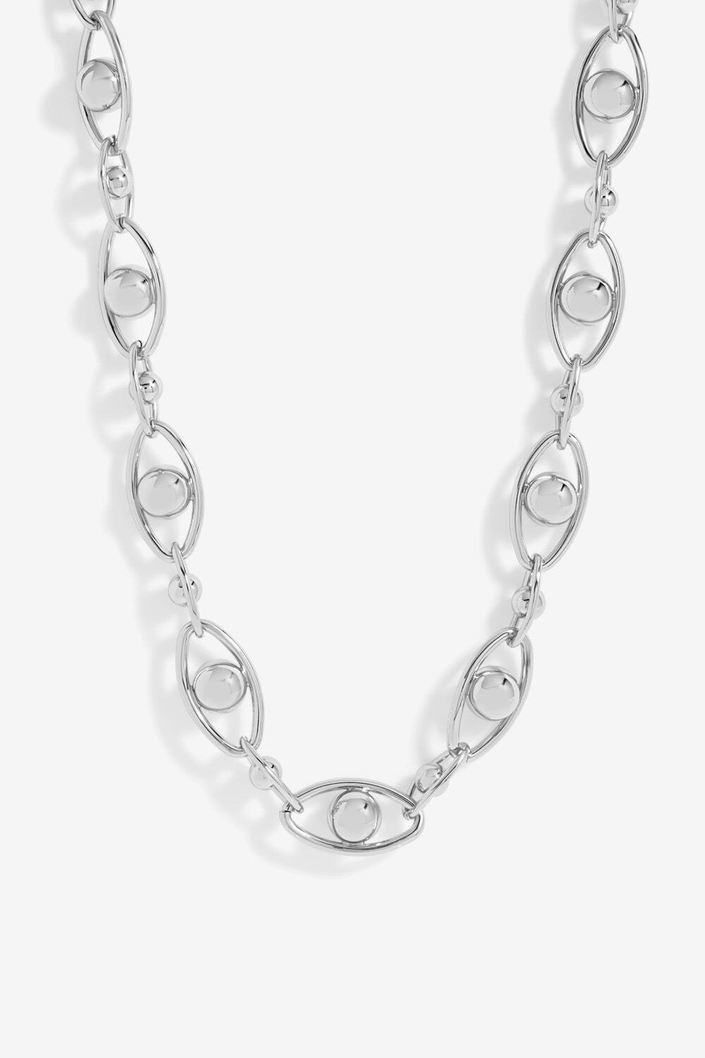 Jon Richard Silver Plated Polished Orb Chain Necklace image 1