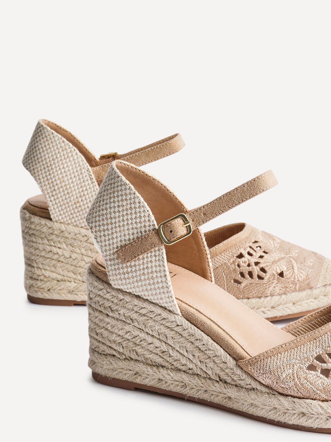 Linzi Kayla Taupe Closed-Toe Wedge image 5