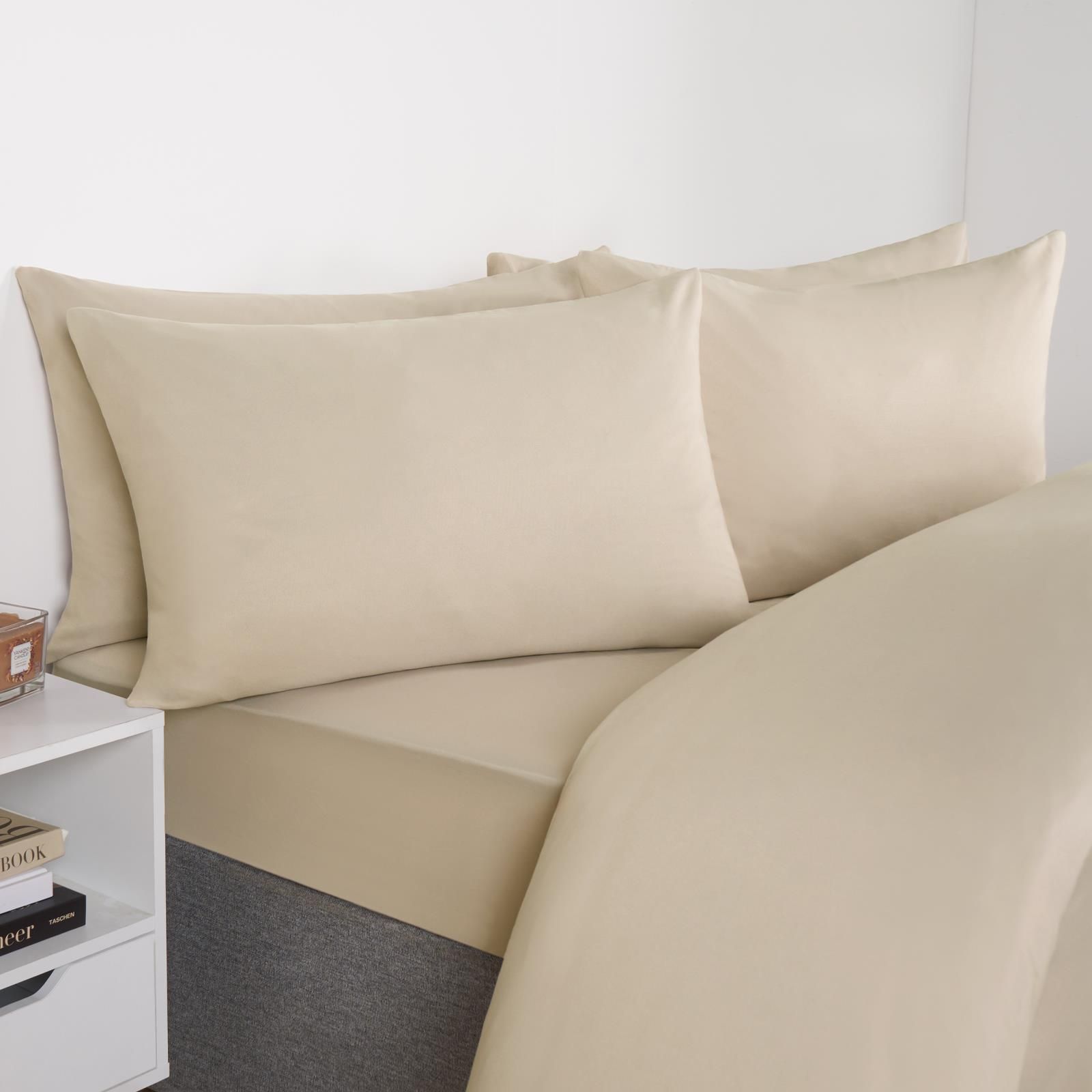 OHS Plain Dyed Duvet Cover with Pillowcase Bedding Set image 2