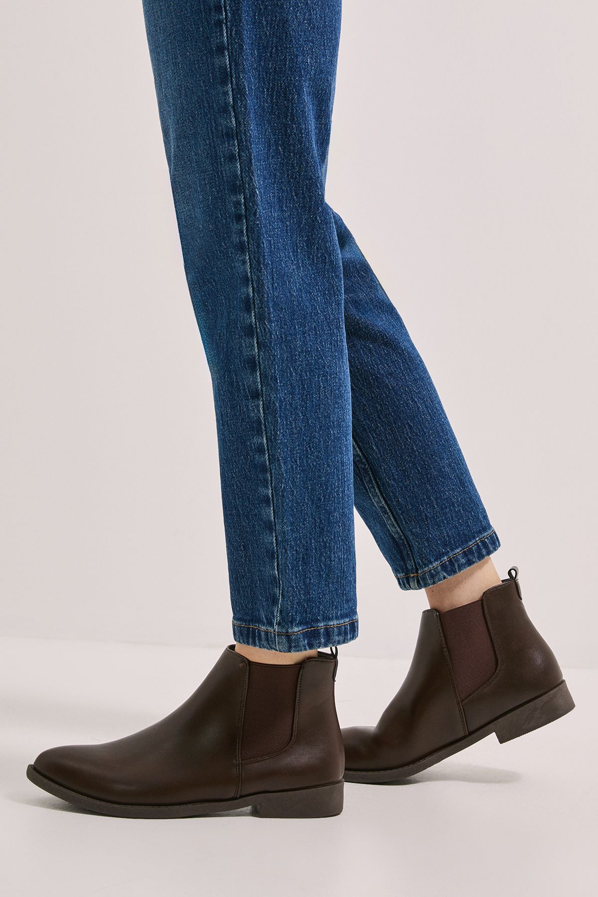 Dorothy Perkins Megs Flat Chelsea Boots Brown image 1