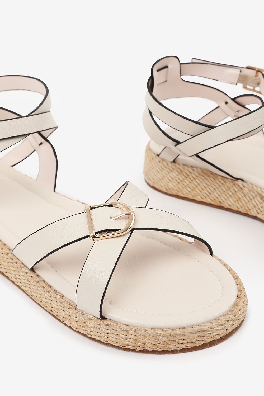 Where's That From 'Sofia' Cross Over Buckle Strap Sandals image 4