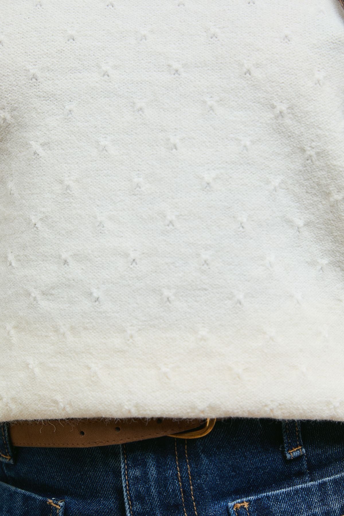 Oasis Floral Detail Long Sleeve Jumper Ivory image 5