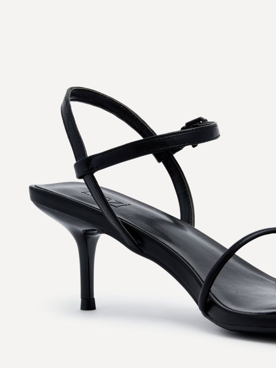 Linzi Charli Black Faux Leather Intertwined Stiletto Heel image 4