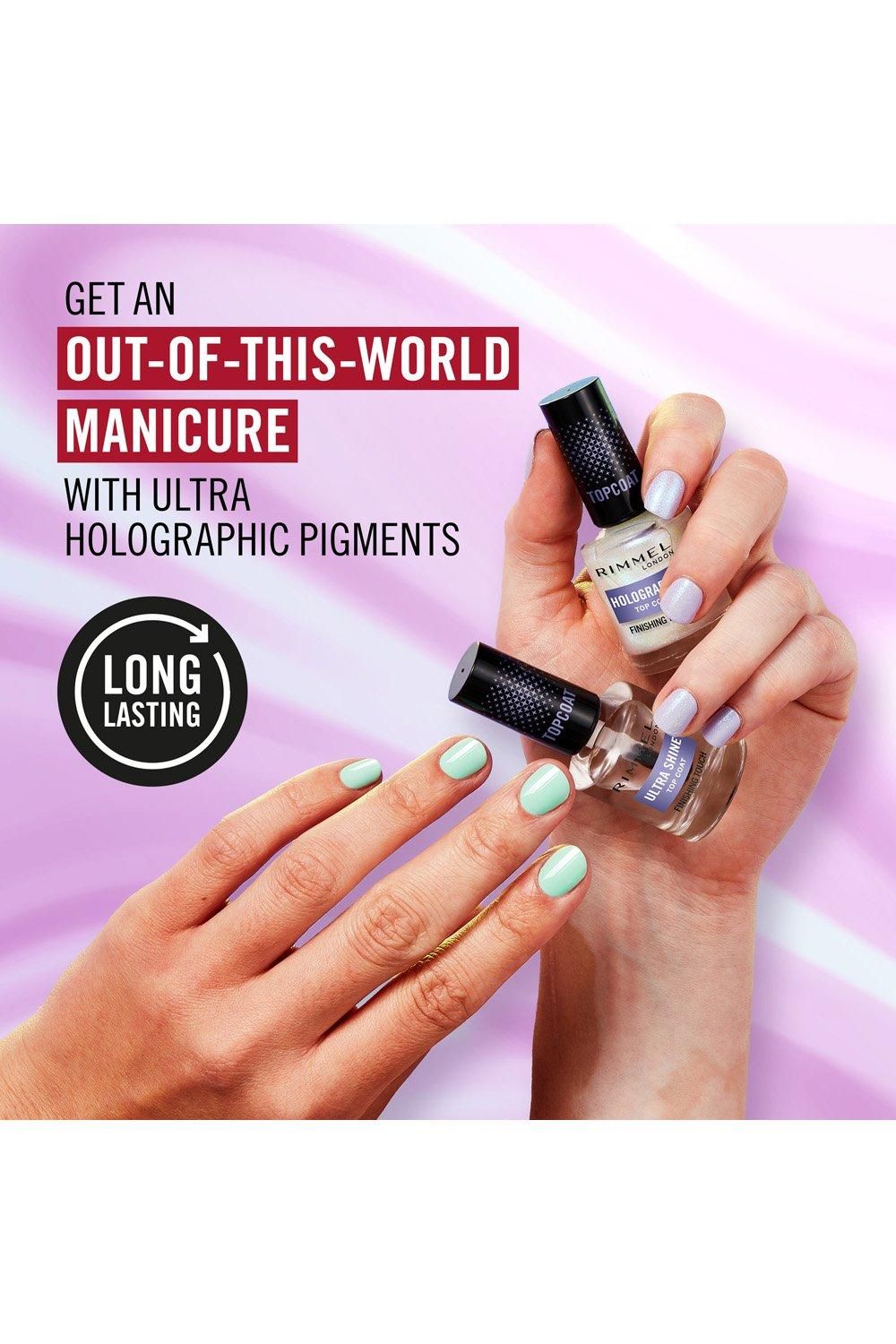 Rimmel London Holographic Nail Polish Top Coat Multi image 4