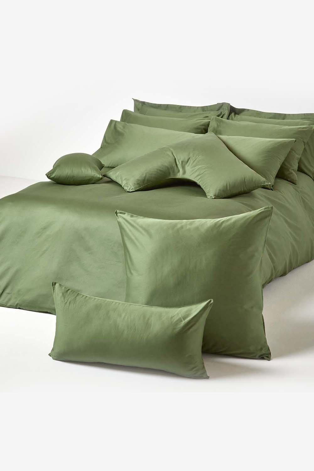 Homescapes Sateen Cotton Continental Pillowcase 400 TC, 40 x 40 cm image 4