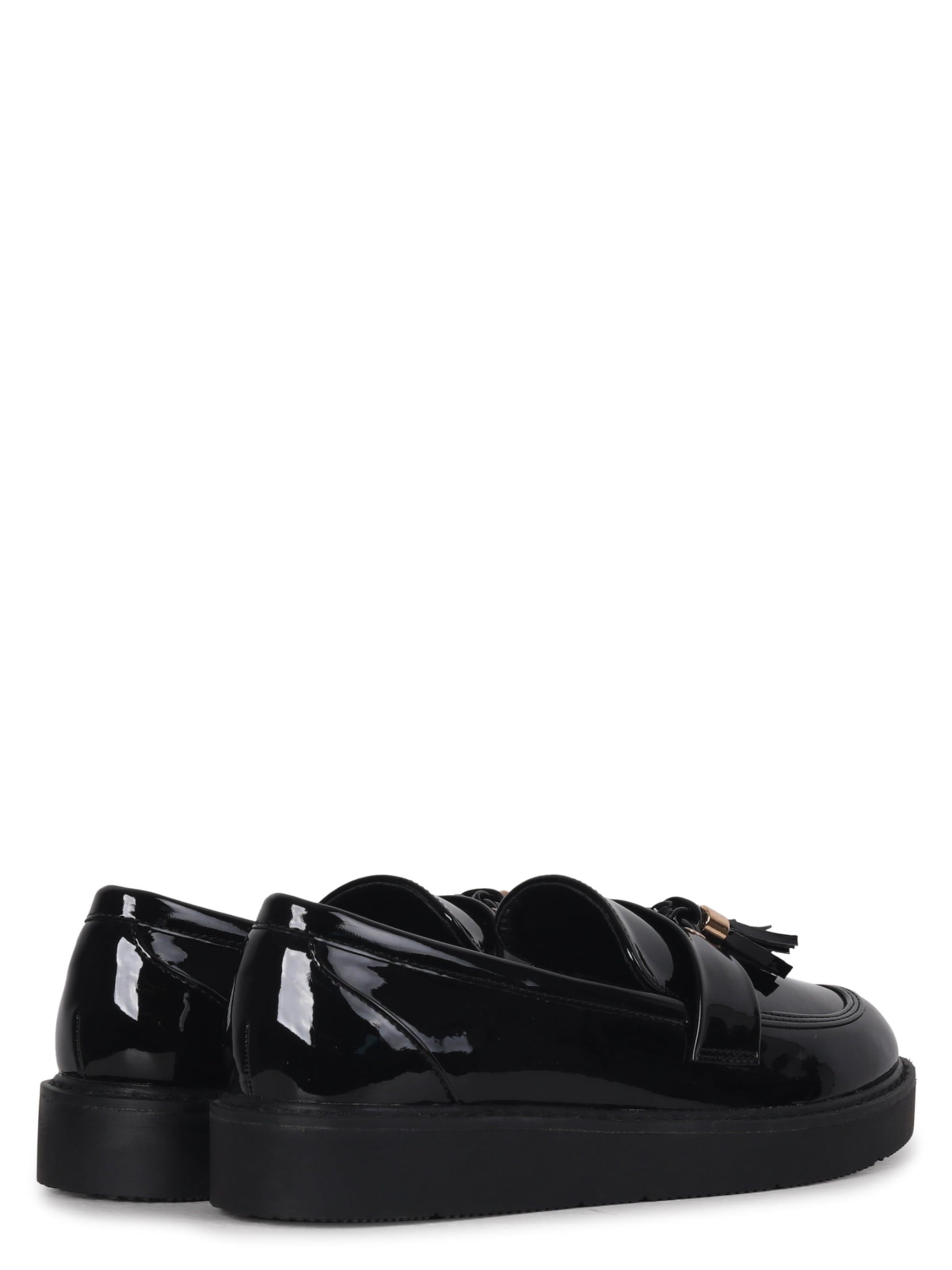 Linzi Naomi Wide Fit Black Patent Loafer image 4