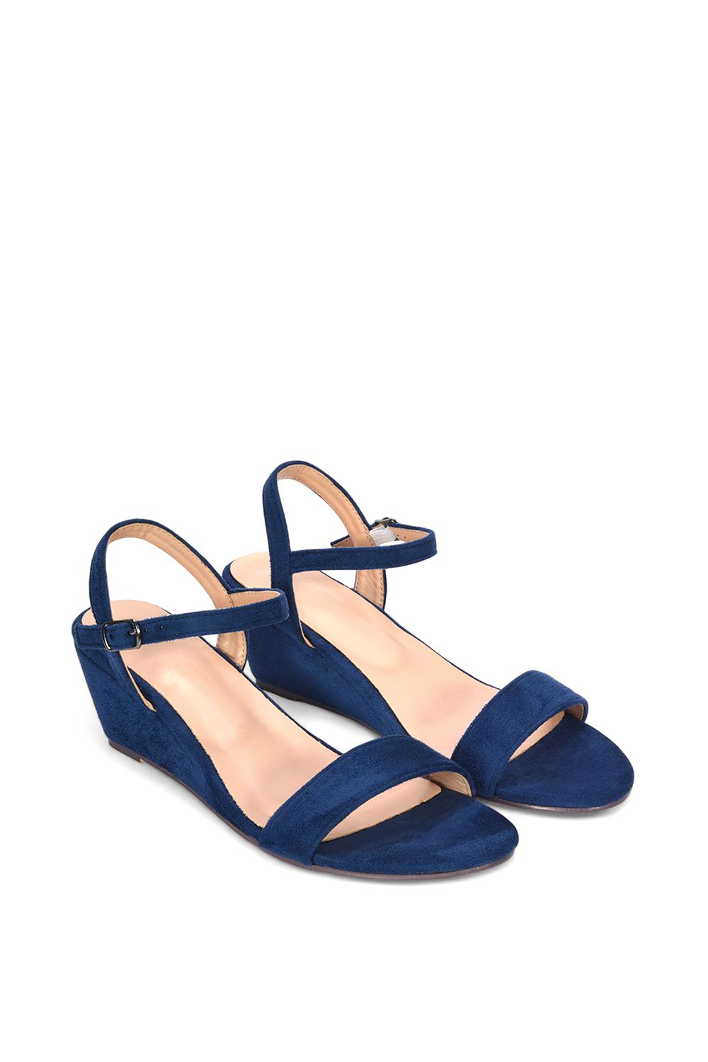 XY London 'Alissa' Open Toe Wedge Heel Sandals With Ankle Strap image 5