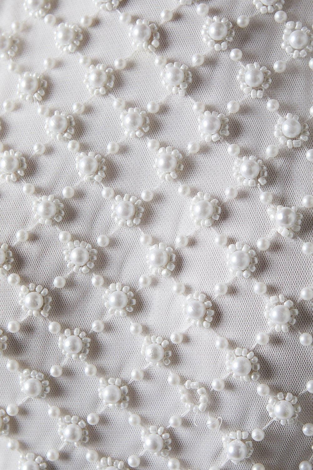 Coast Halterneck Pearl Embellishment Georgette Wedding Dress Ivory image 5