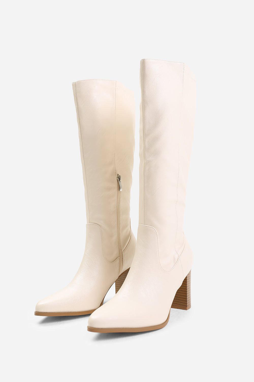Where's That From 'Ainsley' Block Heel Knee High Boots with Stitch Detail image 3