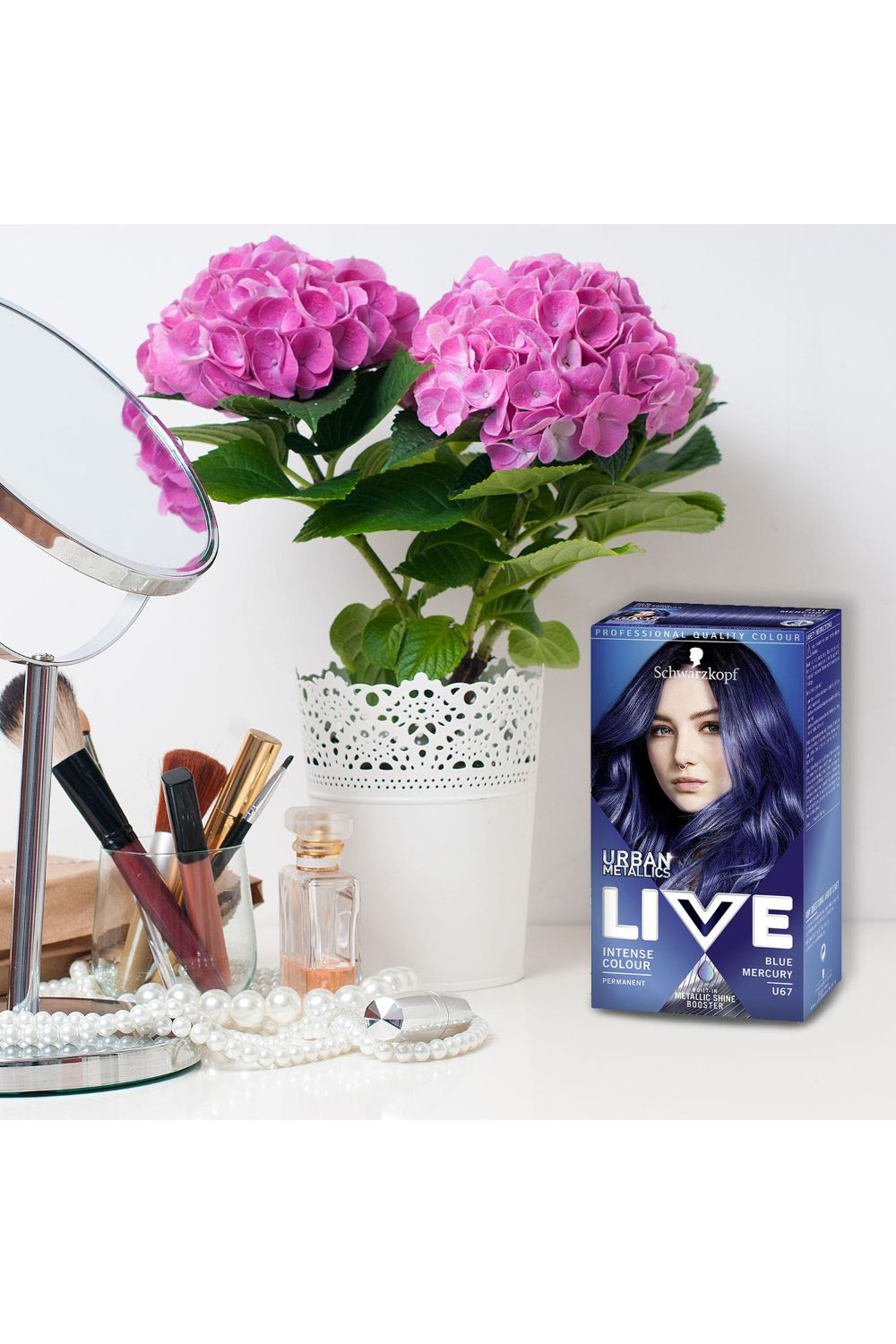 Schwarzkopf LIVE Blue Mercury 'Hair Dye' Urban Metallics U67 3 Pack image 4