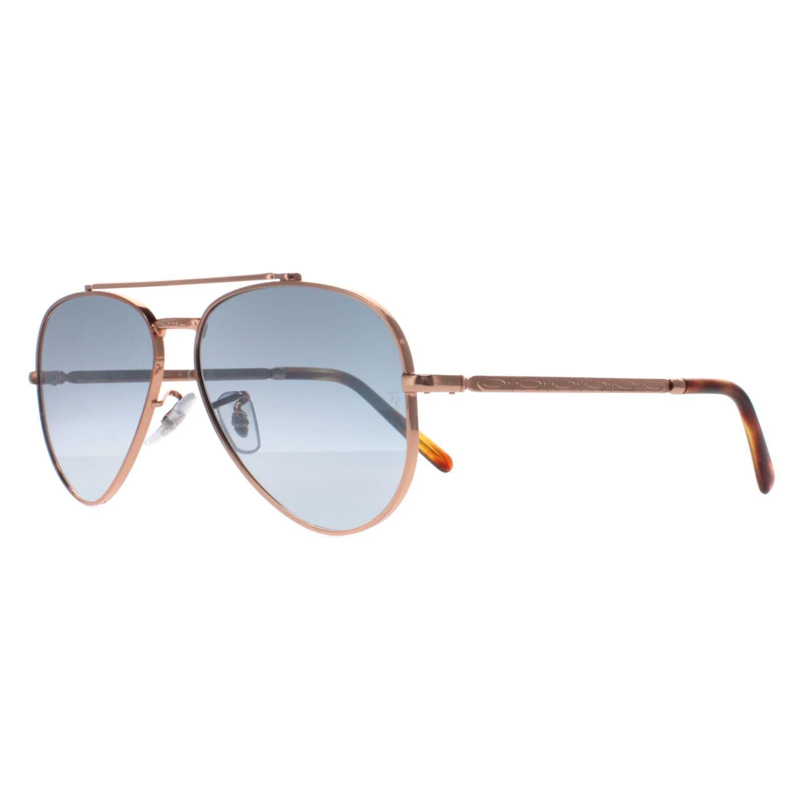 Ray-Ban Aviator Polished Rose Gold Blue Gradient RB3625 New Aviator image 2