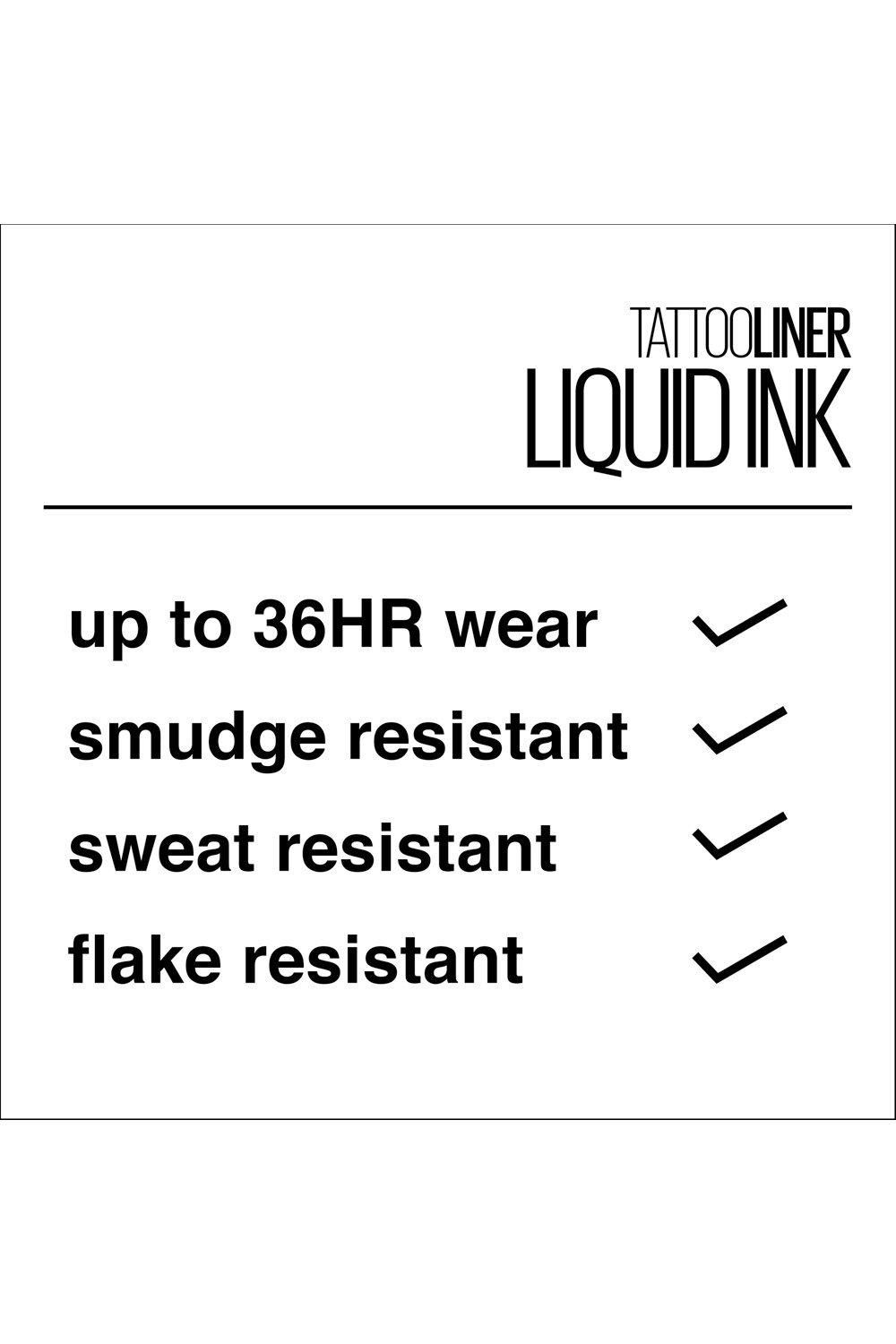 Maybelline Tattoo Liner Liquid Ink Long Lasting Quick Drying Semi Permanent Eyeliner Black image 5