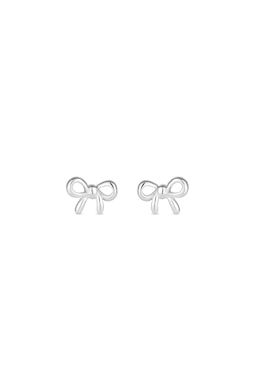 Simply Silver Sterling Silver 925 Polished Bow Stud Earrings image 1
