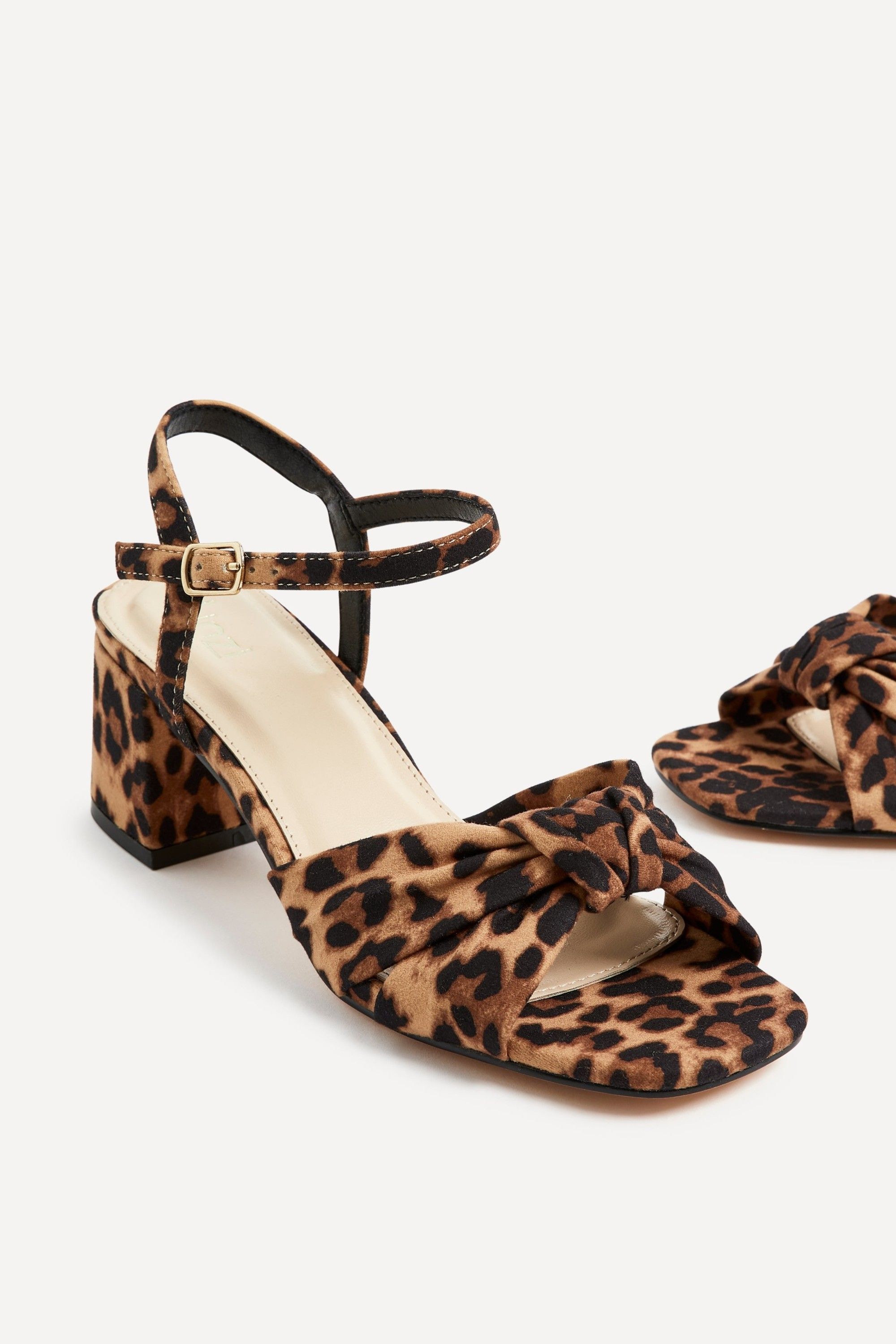 Linzi Charlotte Leopard Print Suede Block Heeled Sandal image 4