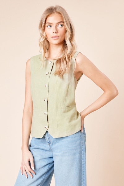 Dorothy Perkins Tailored Horn Button Jacket Sage