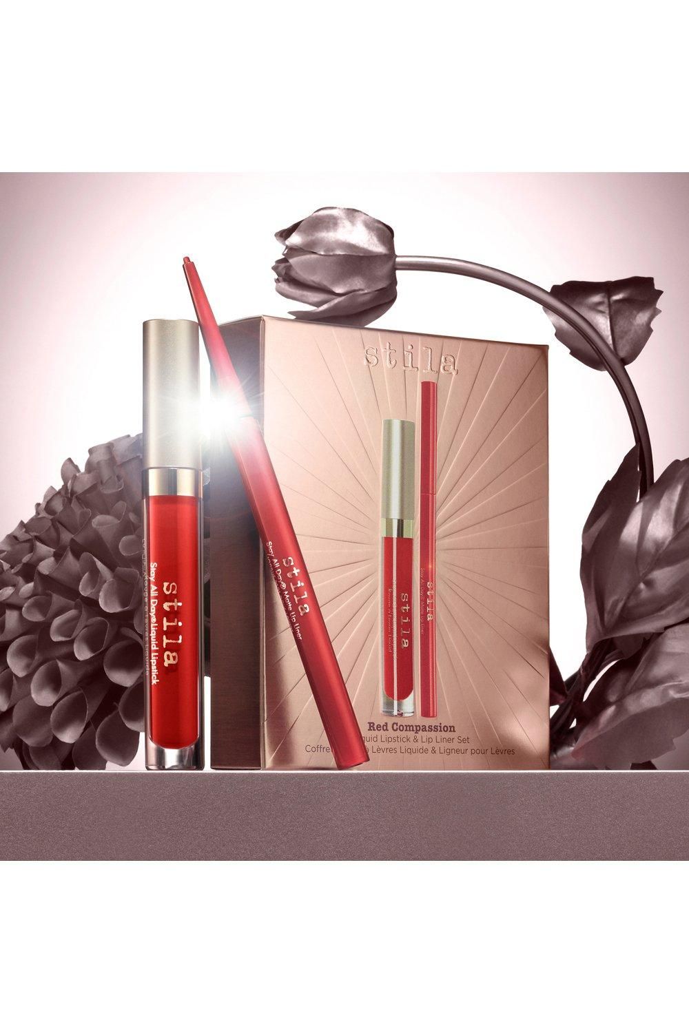 Stila Red Compassion Liquid Lipstick & Lip Liner Set Multi image 4