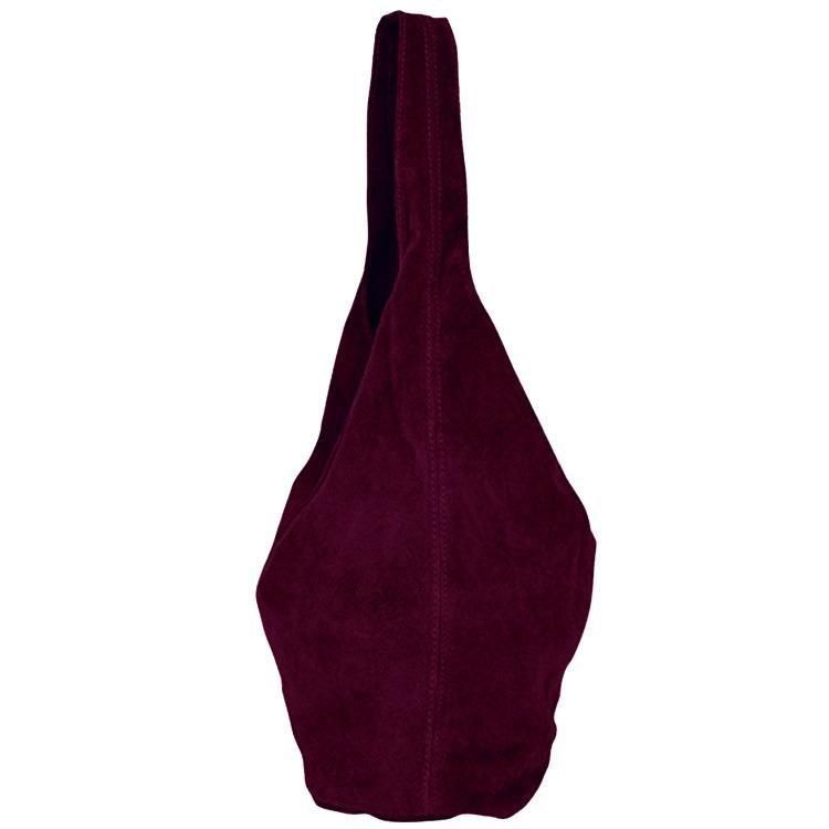 Sostter Maroon Soft Suede Hobo Shoulder Bag | BYXYI image 3