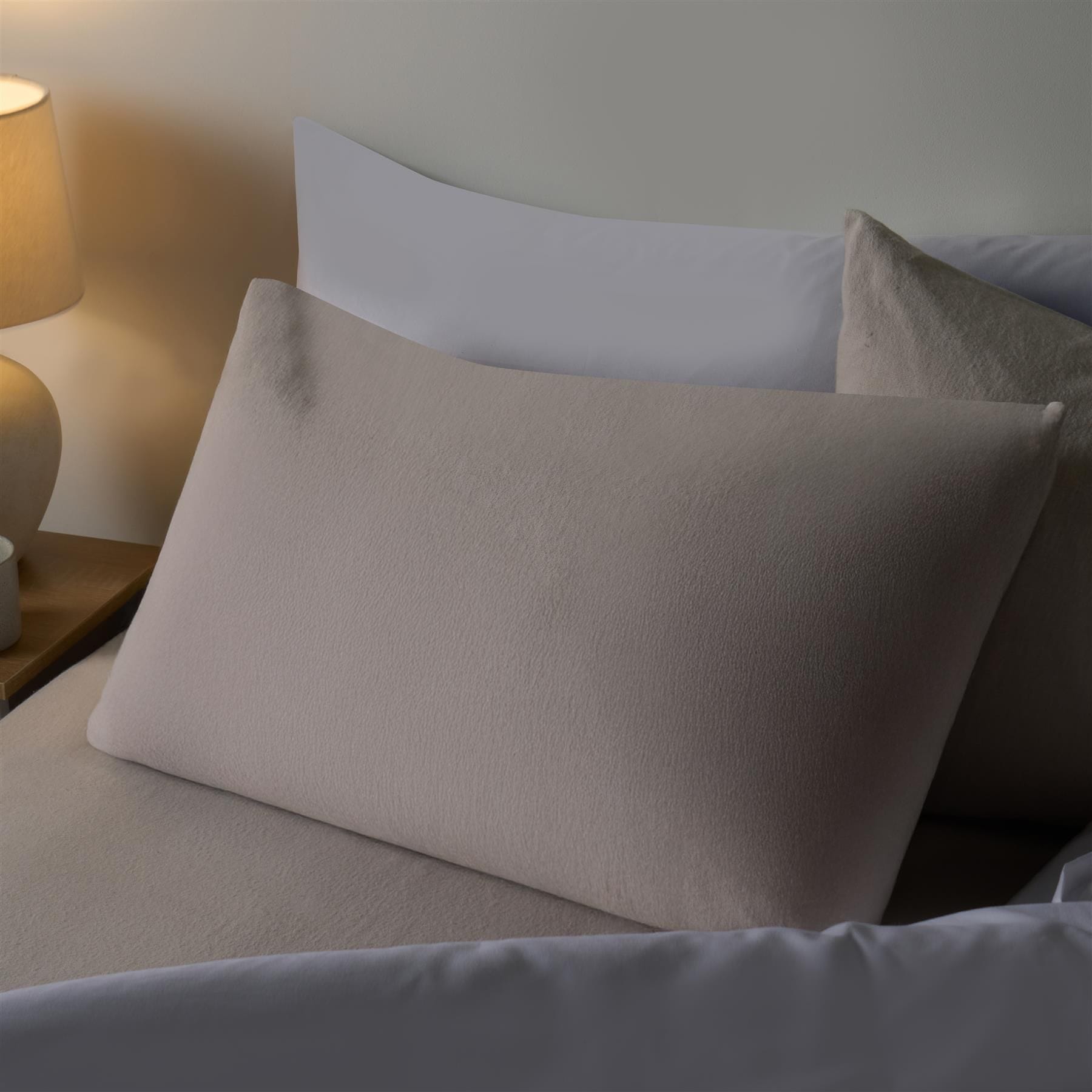 OHS 2 Pack Essential Brushed Cotton Soft Housewife Pillowcases image 2