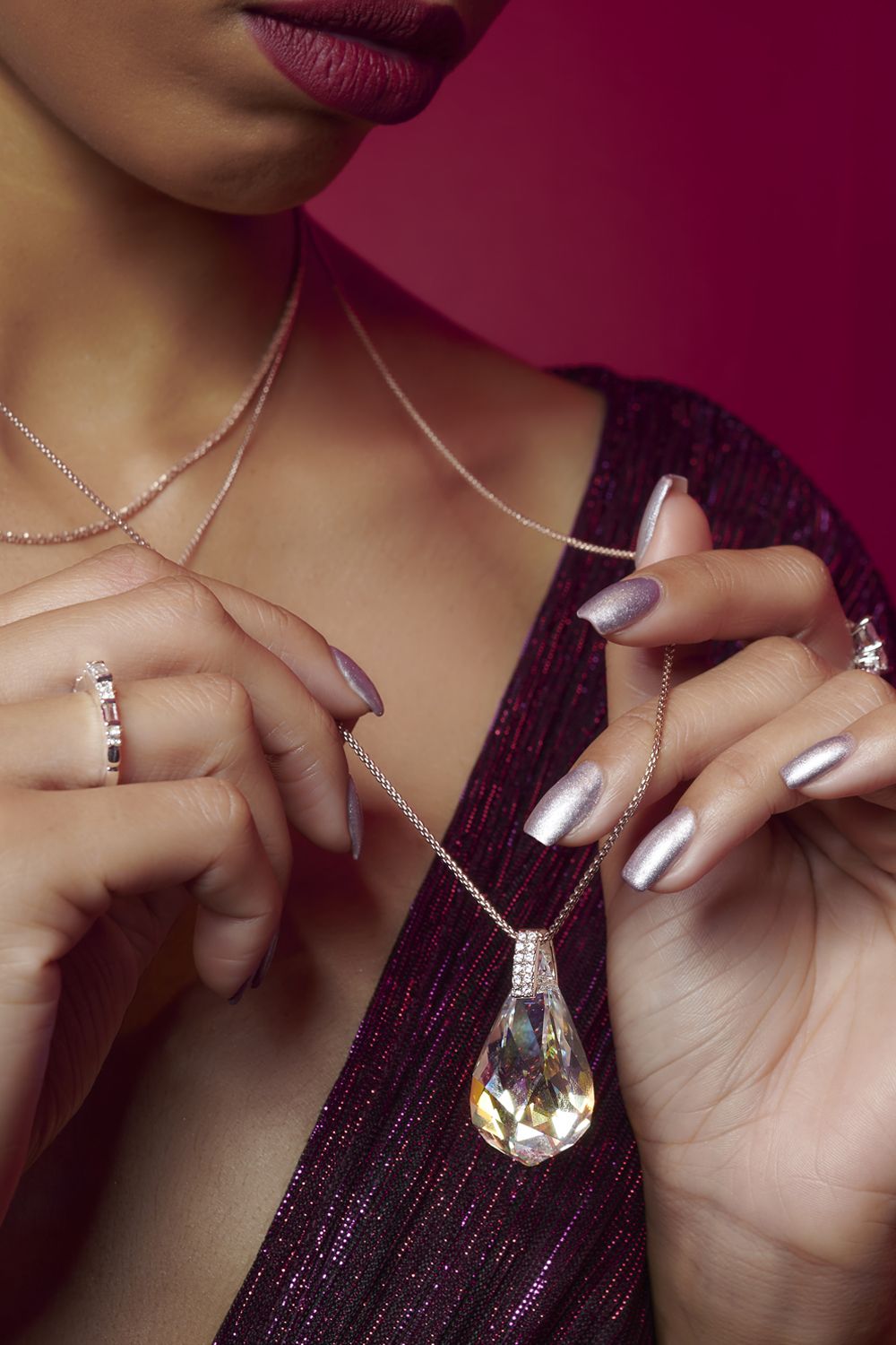 Jon Richard Rhodium Plate Cubic Zirconia Engagement Set Rings image 2