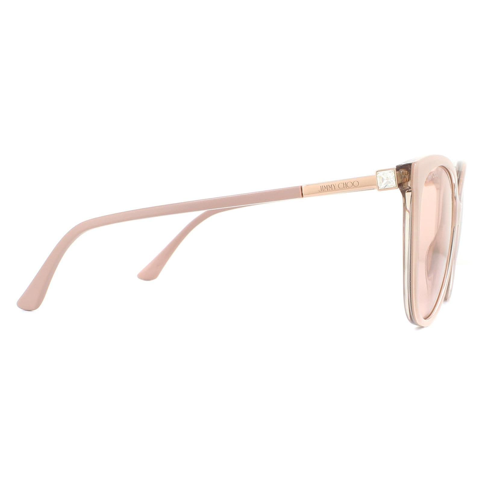 Jimmy Choo Cat Eye Nude Glitter Gold Mirror Sunglasses image 4