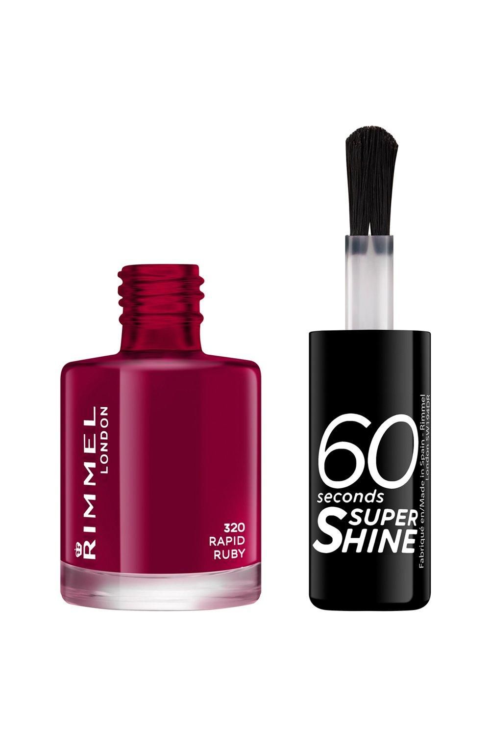 Rimmel London 60 Seconds Super Shine Nail Polish Rapid Ruby image 3