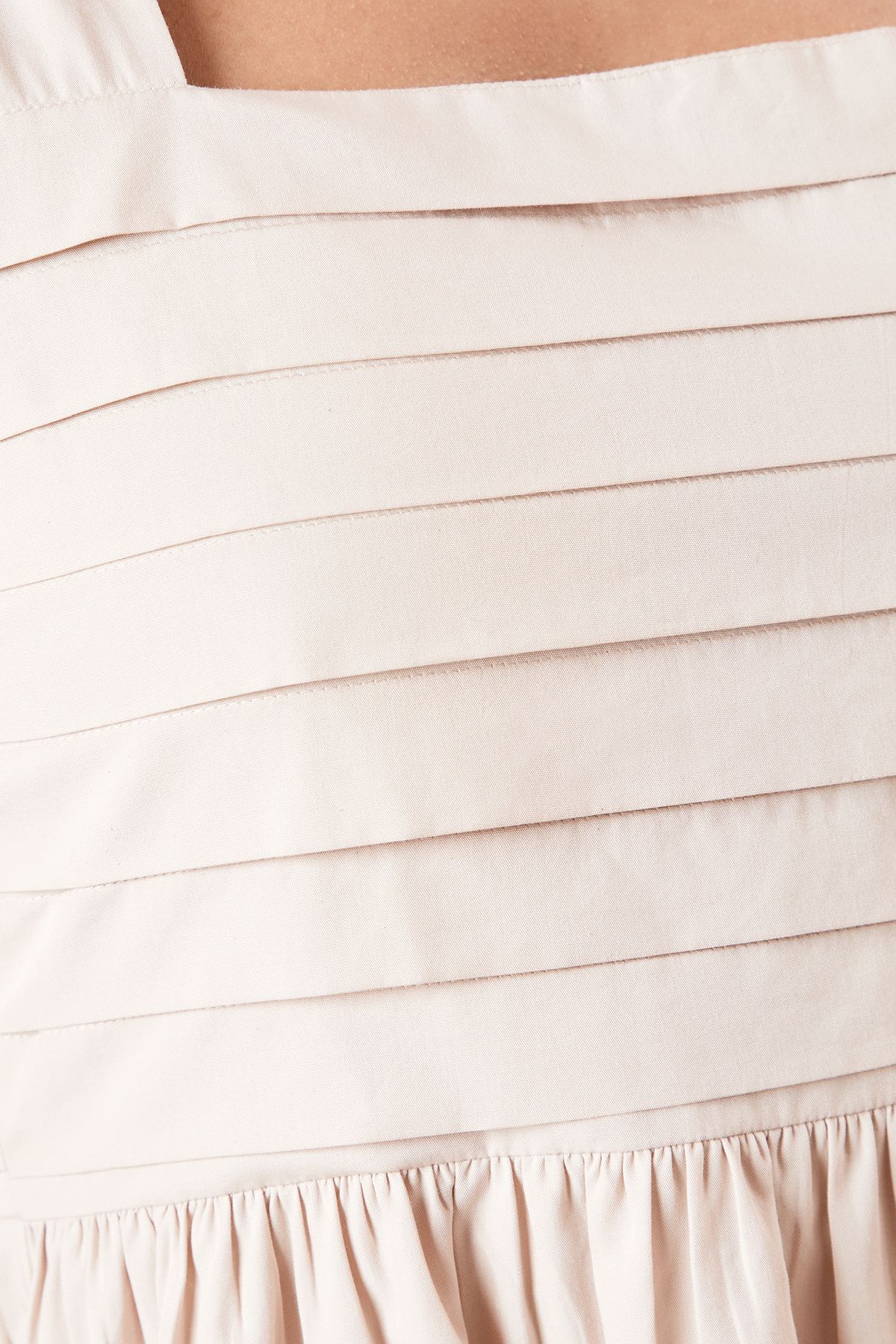 Dorothy Perkins Stone Pleated Bodice Midi Dress Stone image 5