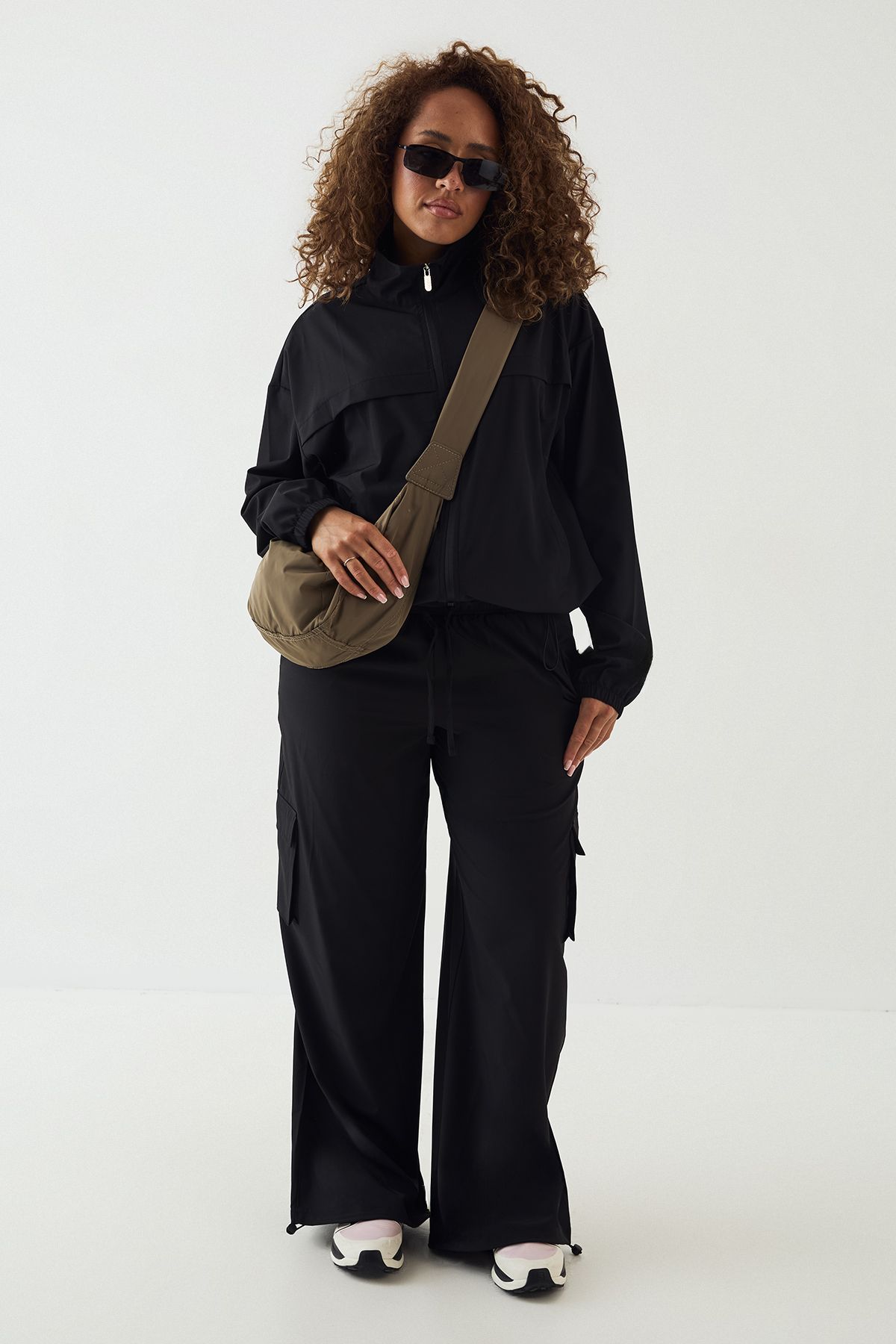 DSGN Studio DSGN Studio Zip Through Lightweight Track Jacket Black image 3